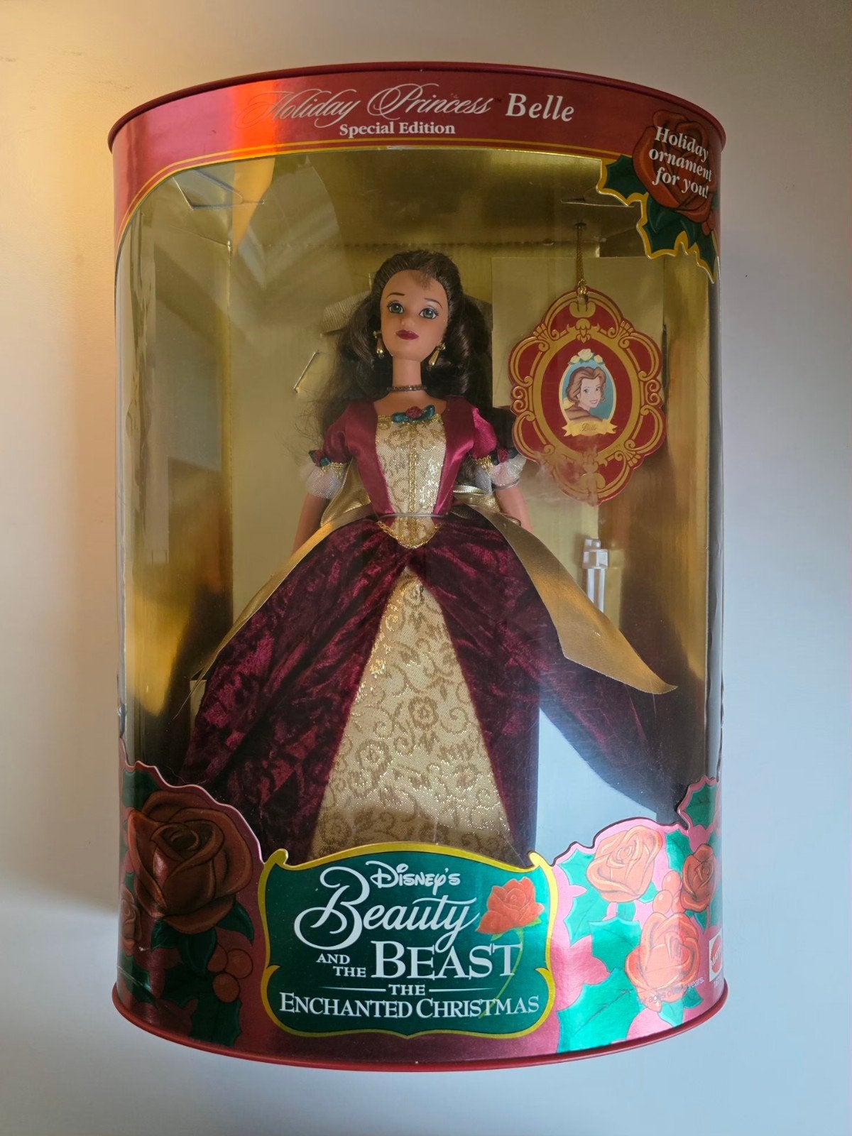 Disney Belle Beauty & the B. Enchanted Christmas Mattel NRFB, Ophalen of Verzenden, Nieuw, Fashion Doll