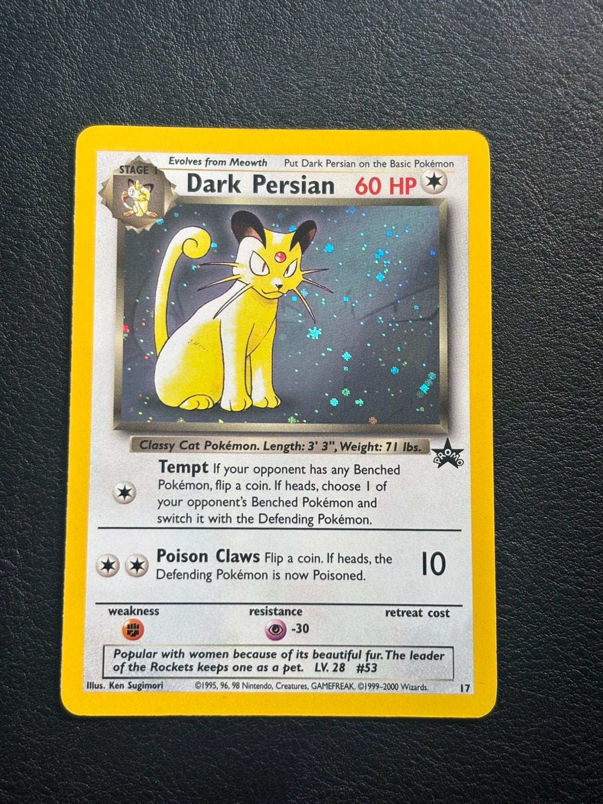 Dark Persian holo - Wizards Black Star Promos #17 (EXC), Ophalen of Verzenden, Zo goed als nieuw