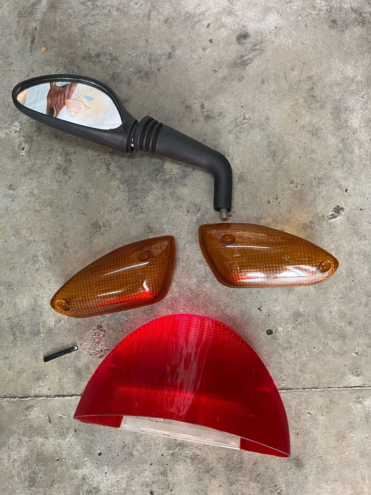Yamaha Aerox knipperlichten, achterlicht kap, linker spiegel, Ophalen, Gebruikt, Kap