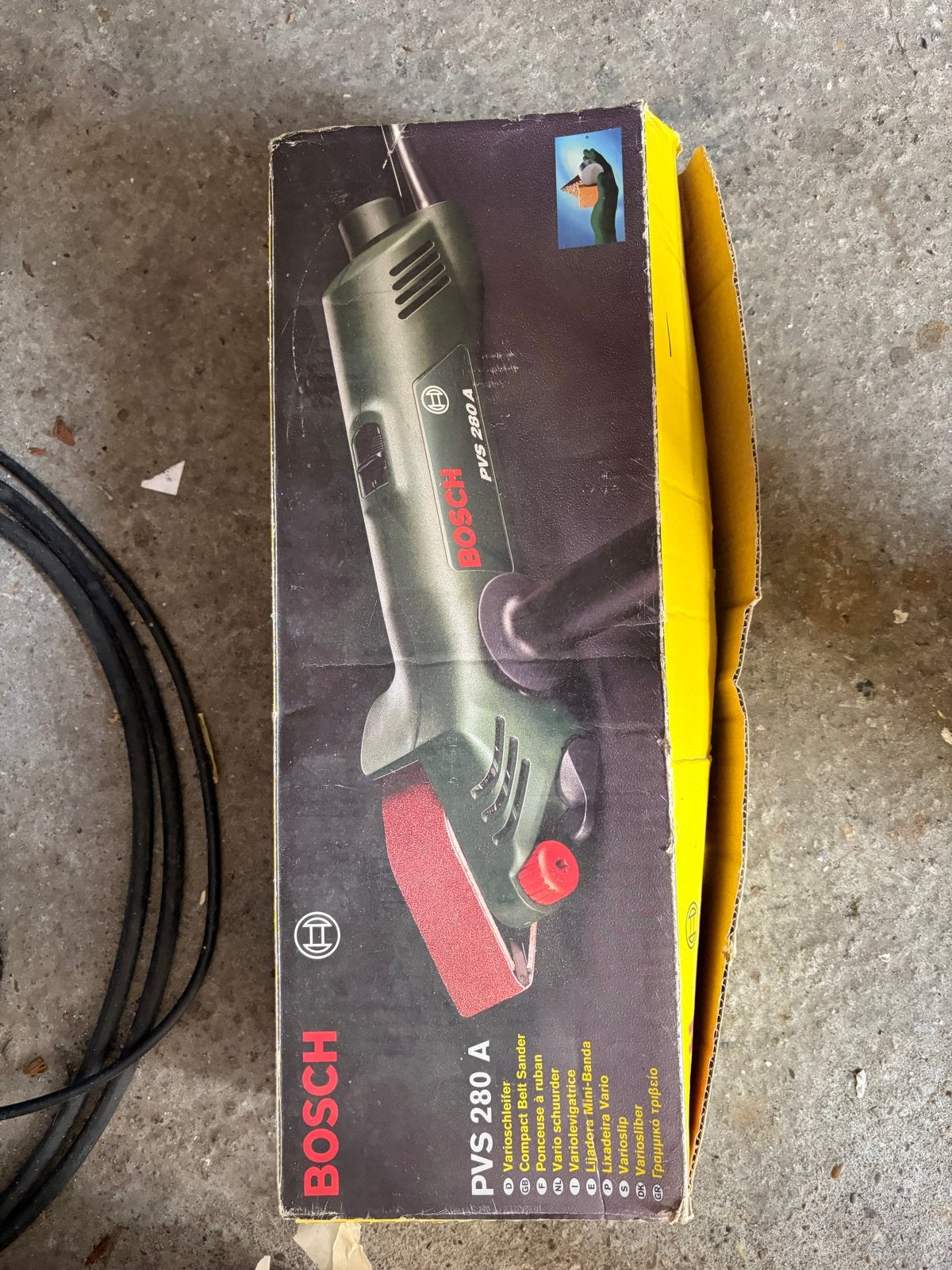 Bosch PVS 280 A Compacte Bandschuurmachine, Ophalen of Verzenden, Gebruikt, Minder dan 600 watt, Bandschuurmachine