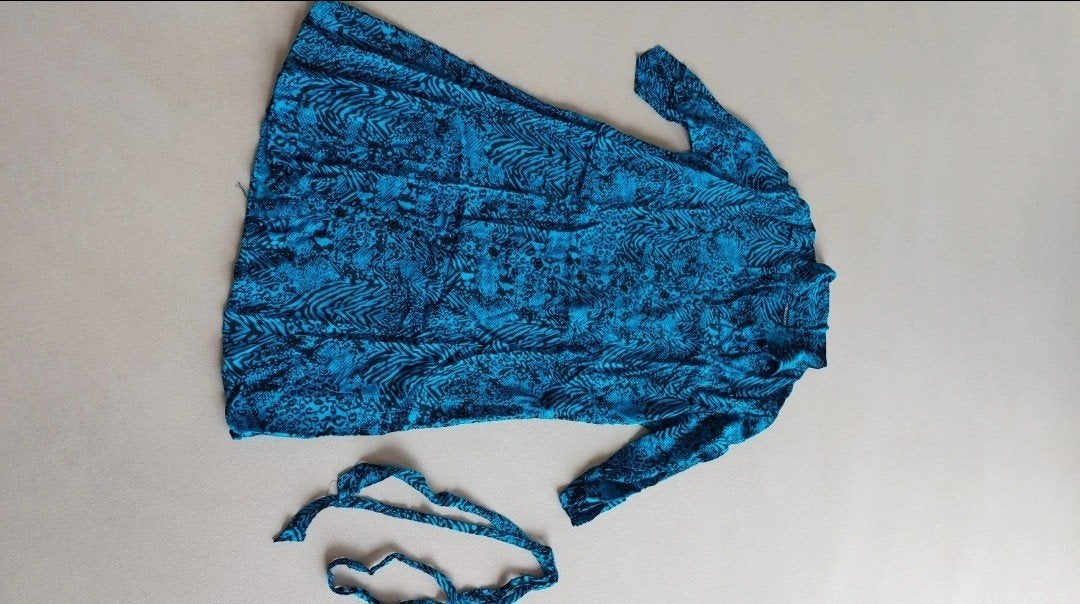 Greatlooks Jurk met Dierenprint - Maat 42, Ophalen, Greatlooks, Blauw, Maat 42/44 (L)