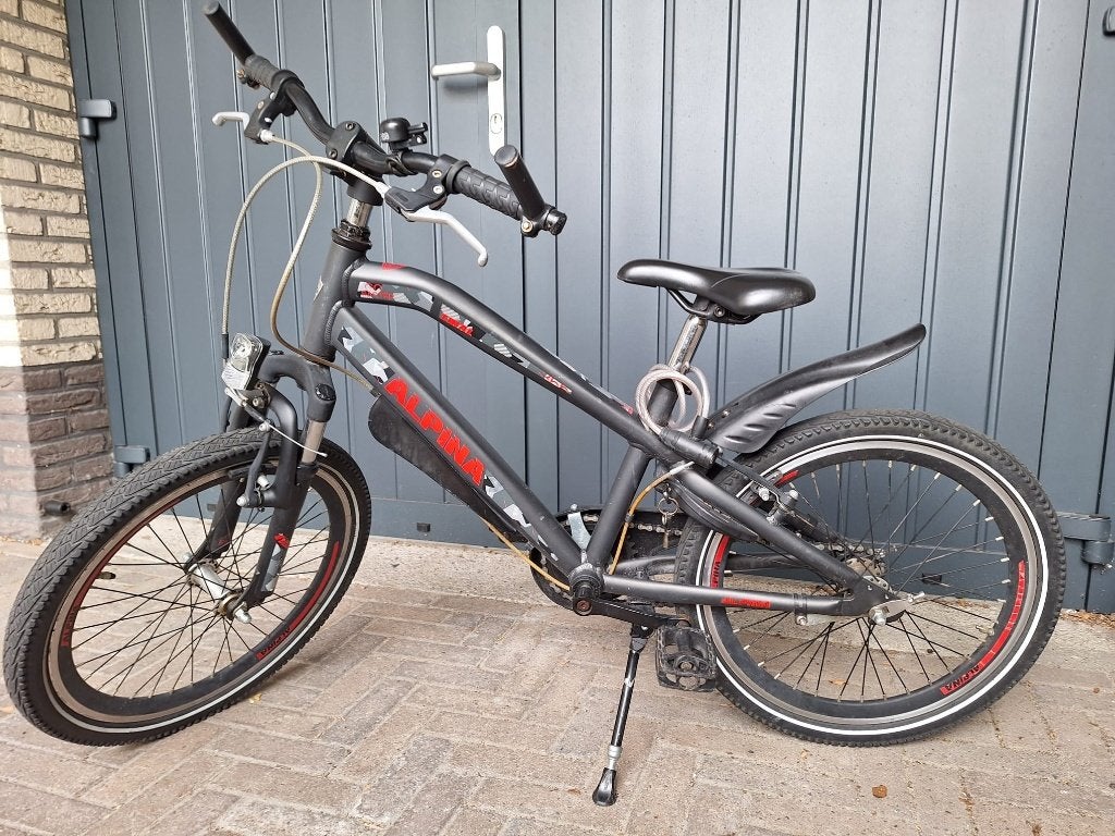 Alpina Trail 20 inch kinderfiets - voorlicht defect, Ophalen, 20 inch of meer, Gebruikt, Velgrem