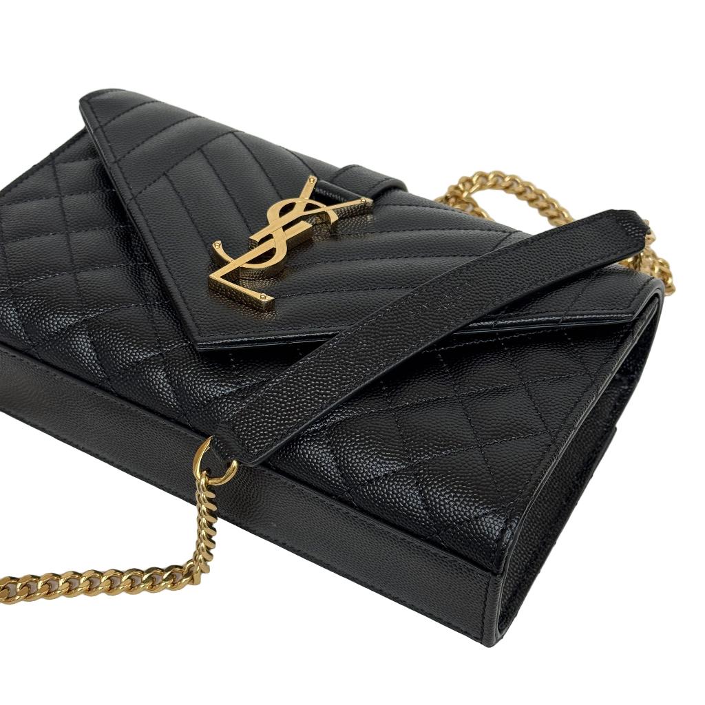 Saint Laurent yves YSL envelope small kalfsleer klein tas image 9