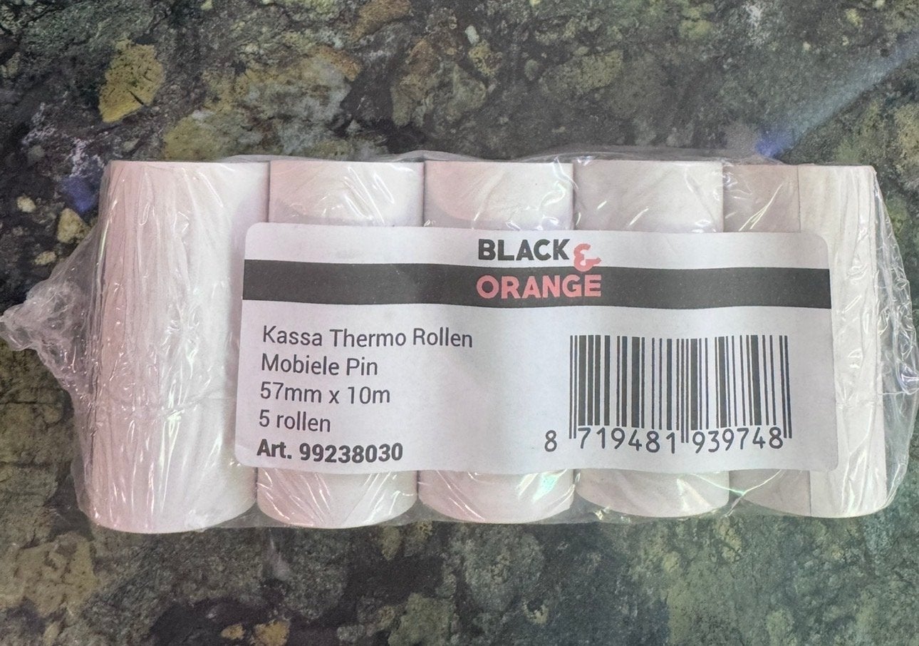 Partij Kassa Thermo Rollen Mobiele Pin 57mm x 10m (5 rollen), Ophalen of Verzenden