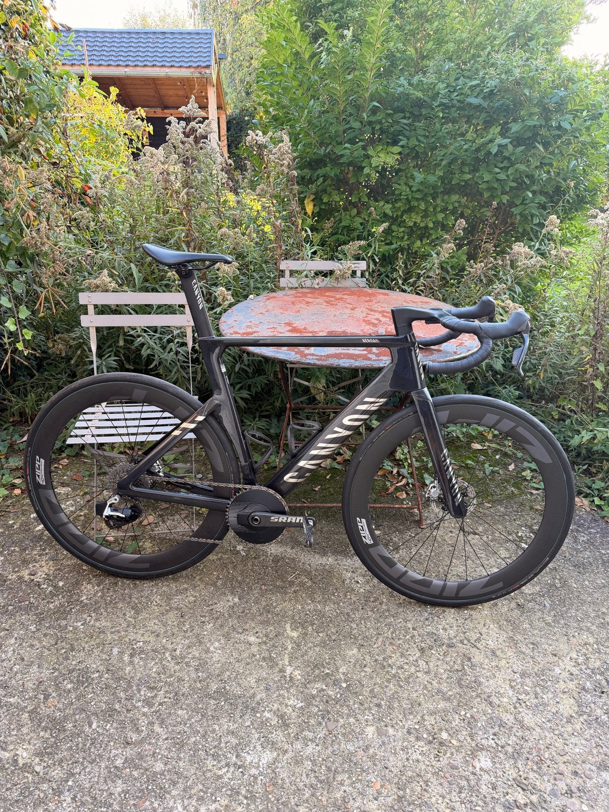 Canyon Aeroad SRAM Red Quarq Powermeter Maat L, Fietsen en Brommers, 28 inch, Carbon, 10 tot 15 versnellingen, Heren