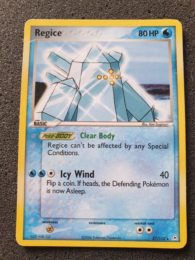 Pokémon kaart Regice #27 EX Holon Phantoms, Ophalen of Verzenden, Gebruikt, Losse kaart