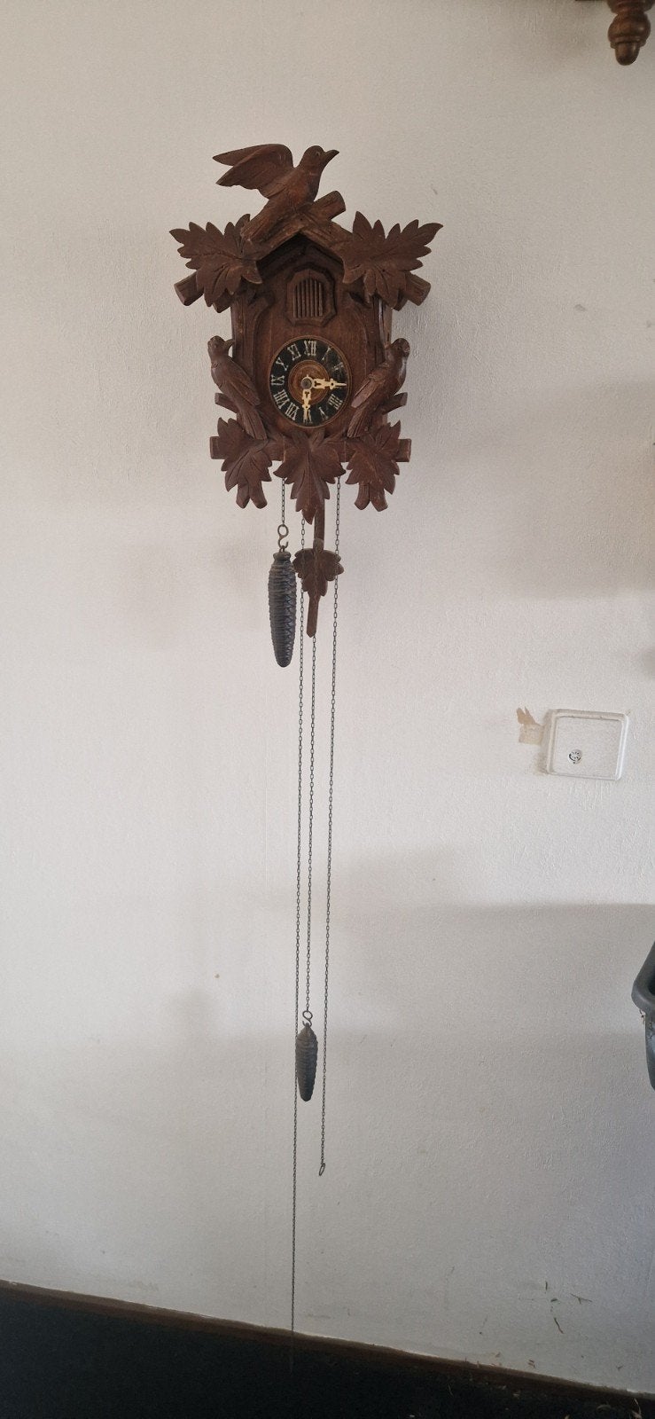 Vintage Antieke Houten Koekoeksklok, Ophalen of Verzenden
