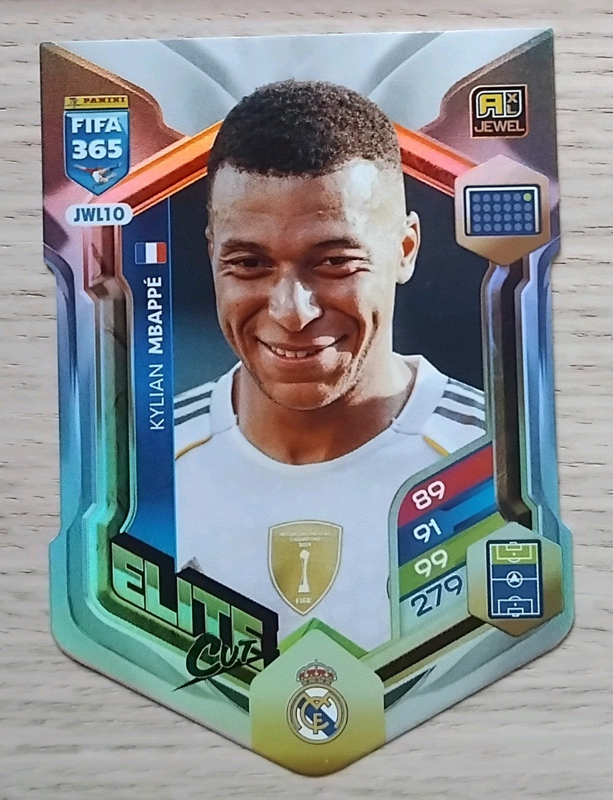 Panini Adrenalyn 365 JWL10 Elite cut Kylian Mbappe, Ophalen, Nieuw, Plaatje