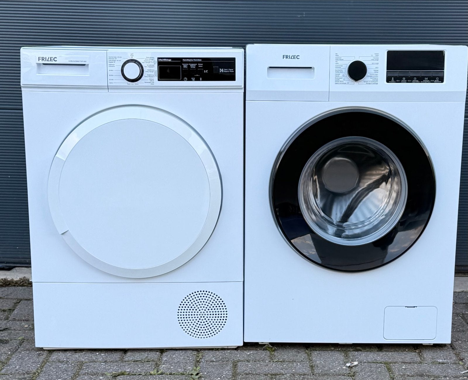 Frilec Wasmachine en Warmtepompdroger Set 8KG A+++, Witgoed en Apparatuur, 8 tot 10 kg, Verzenden, Zo goed als nieuw, Minder dan 85 cm