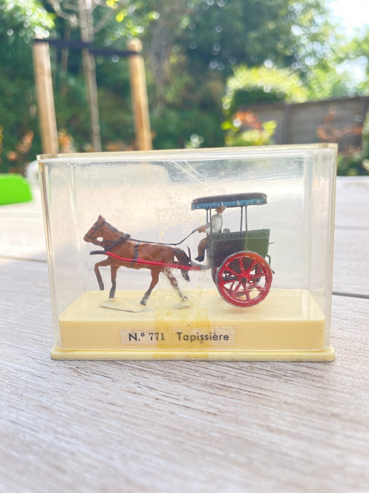 Vintage Minidiploms Alymer Tapissière paard en wagen, Ophalen of Verzenden