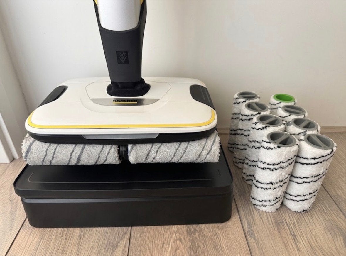 Kärcher FC7 Vloerreiniger, 3x borstel set, zo goed als nieuw, Ophalen, Inclusief accessoires, Kärcher, Zo goed als nieuw