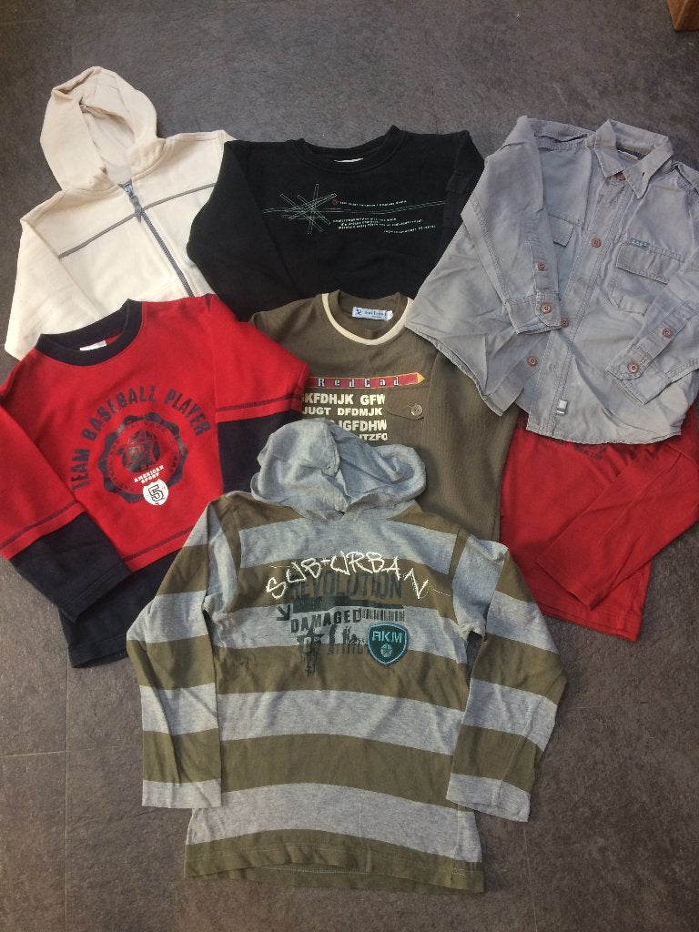7 delig kledingpakket /pakket kleding jongen Tom Tailor akmo, Gebruikt, Ophalen of Verzenden, Setje, AKMO