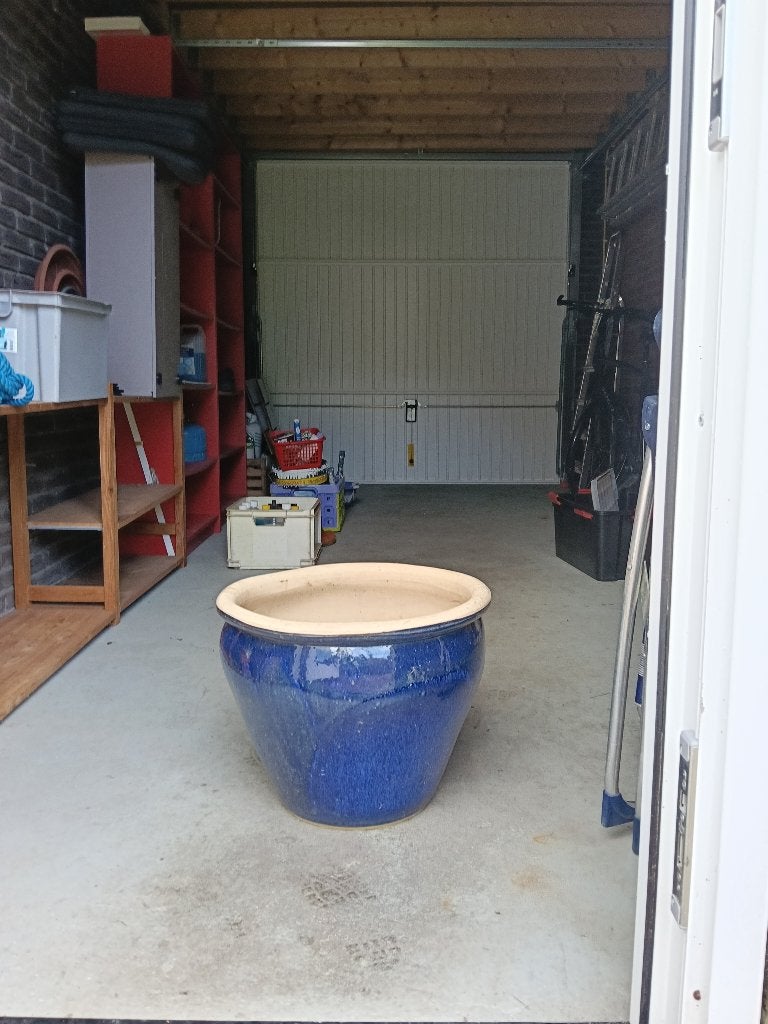 Bloempot aardewerk, Rond, Zo goed als nieuw, Minder dan 40 cm, Binnen