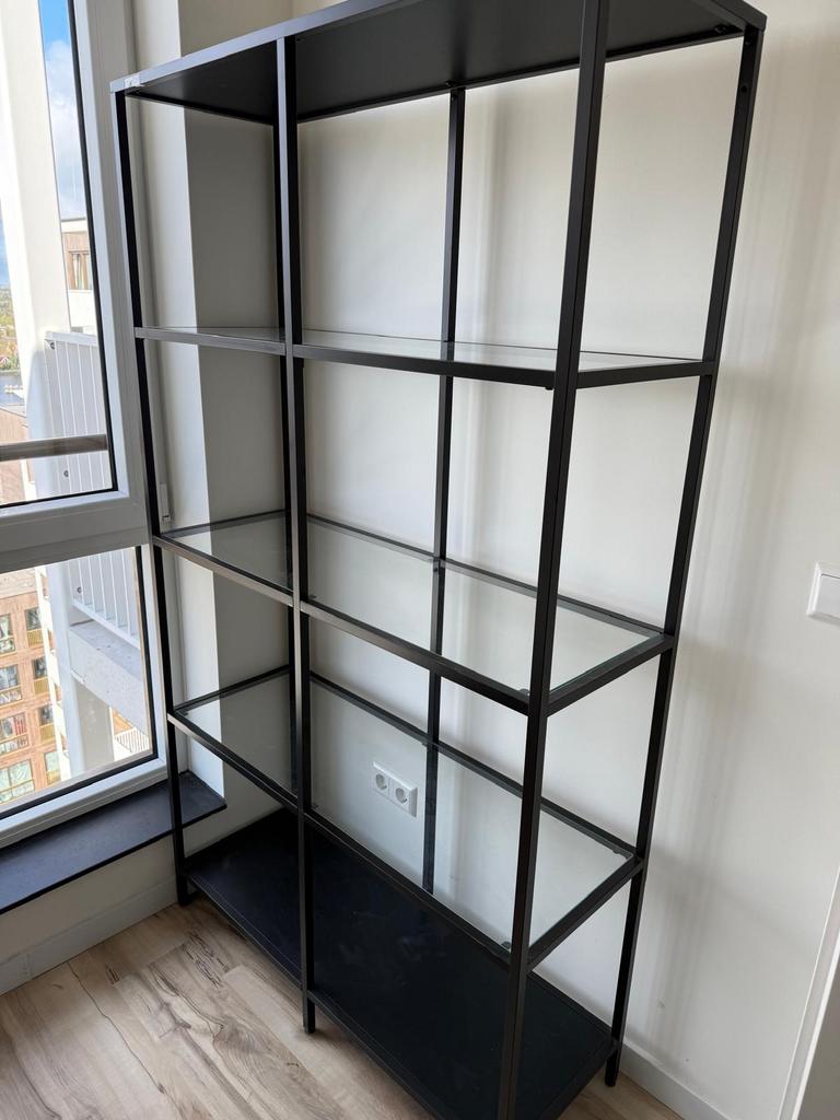 VITTSJÖ Stellingkast/glas 100x175cm 2 kasten., Ophalen, Zo goed als nieuw
