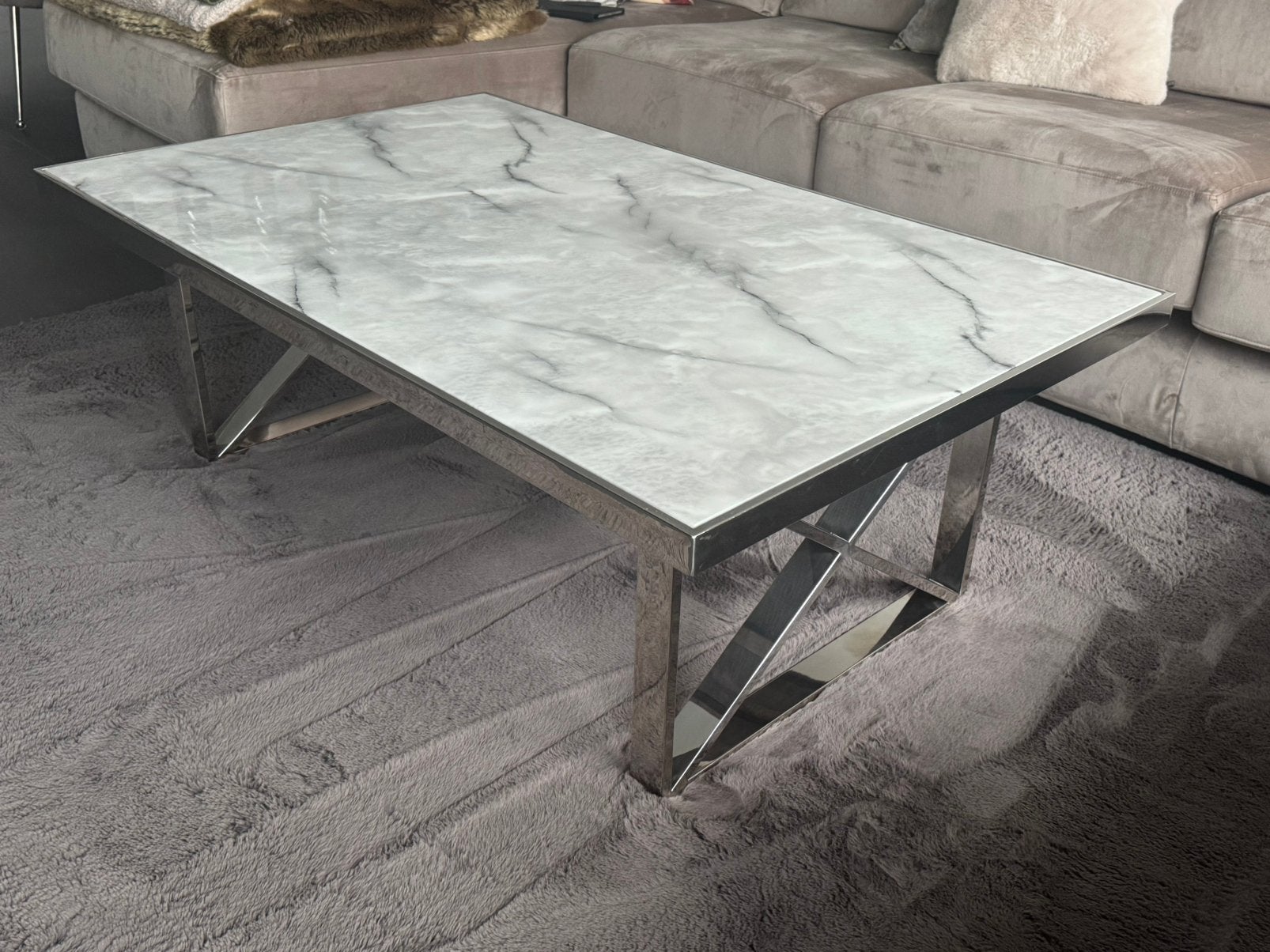 Set eettafel en salontafel + bijzettafel, Ophalen, Rechthoekig, 50 tot 100 cm