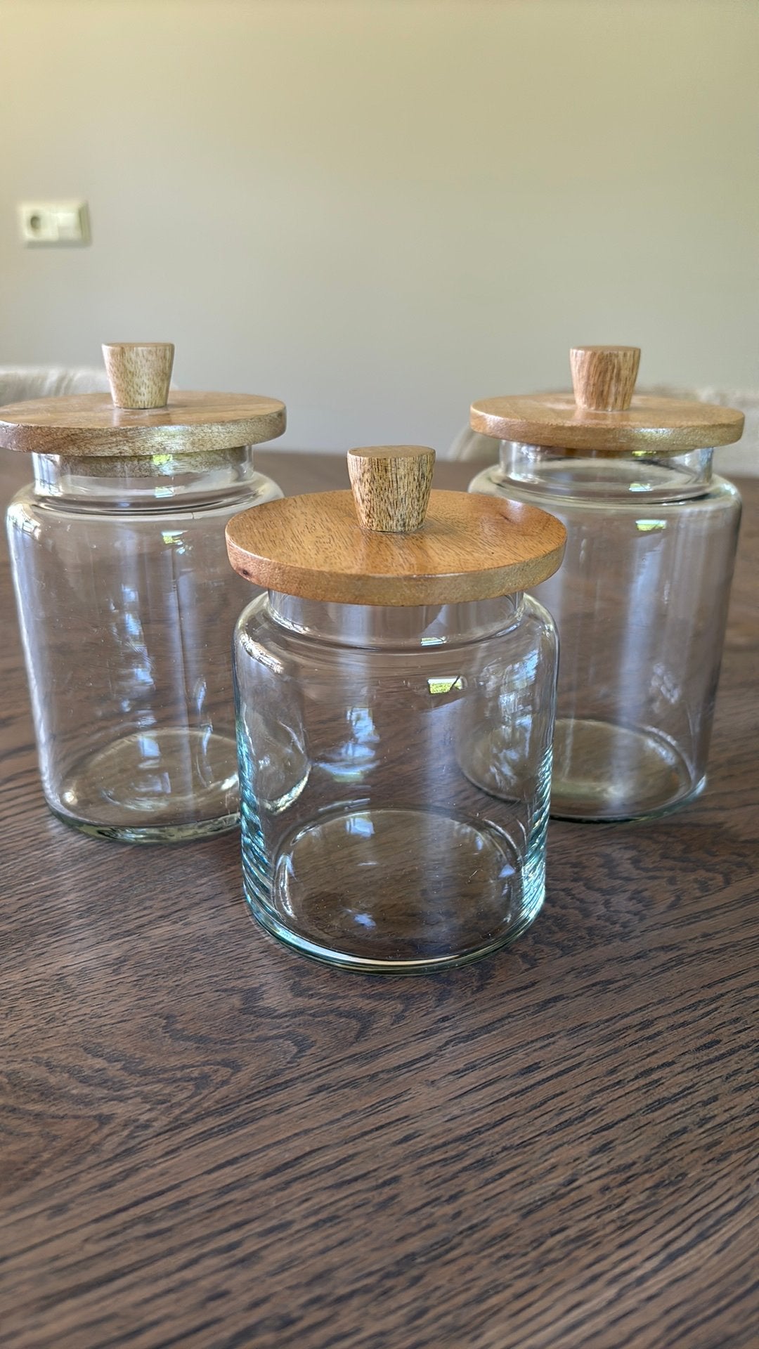 Set voorraadpotten, Huis en Inrichting, Ophalen, Glas, Zo goed als nieuw, Voorraadpot