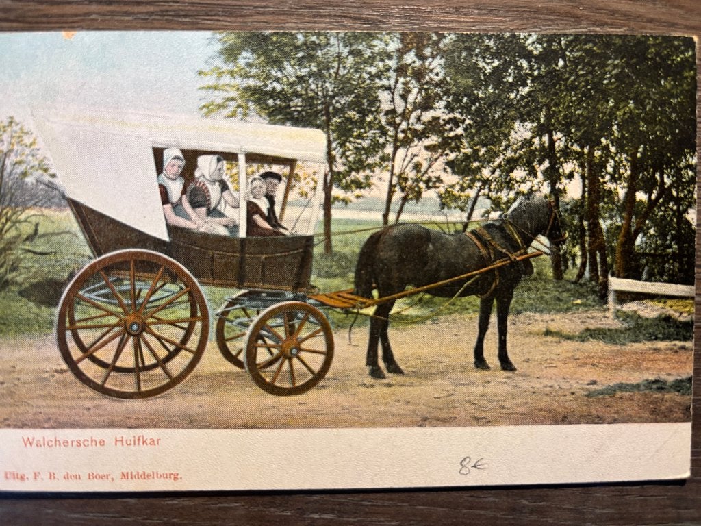Ansichtkaart Walcheren - Walchersche Huifkar, Ophalen of Verzenden, 1920 tot 1940, Ongelopen, Zeeland