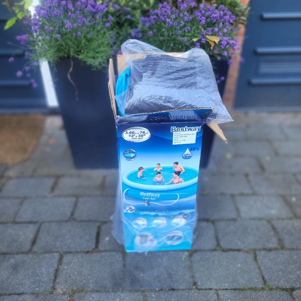 Bestway rond zwembad 366 x 76 cm, Ophalen, Minder dan 80 cm, Rond, 300 cm of meer