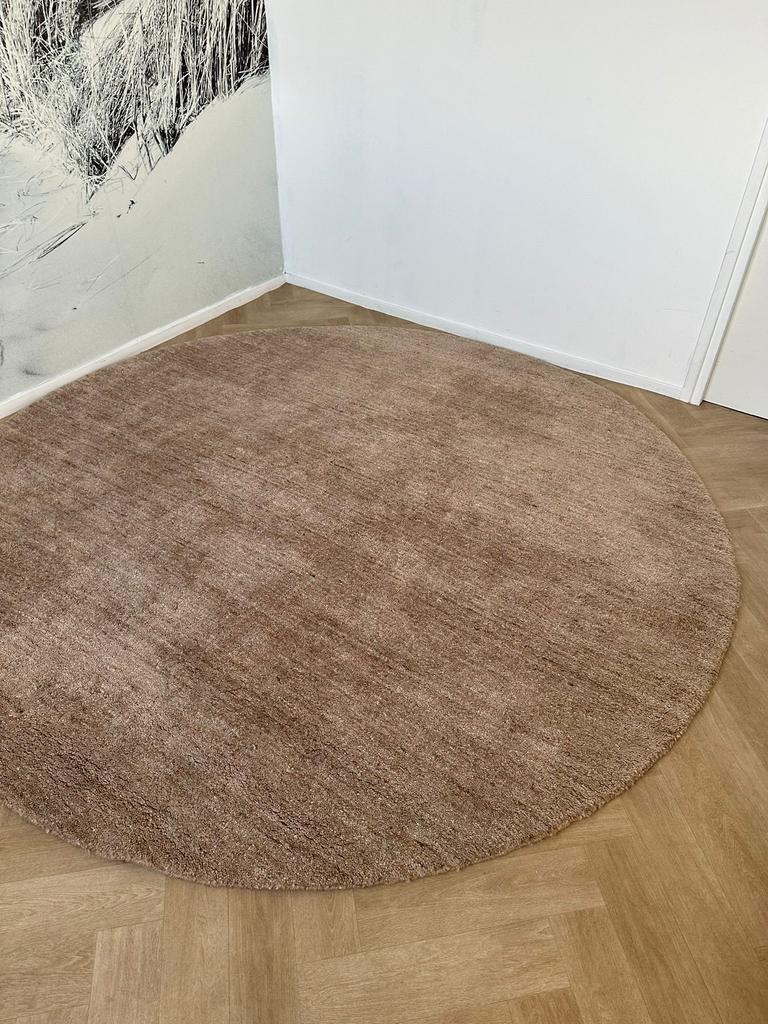 Brinker vloerkleed new berbero l brown rond 250 cm, Ophalen of Verzenden, Nieuw, Rond, 200 cm of meer