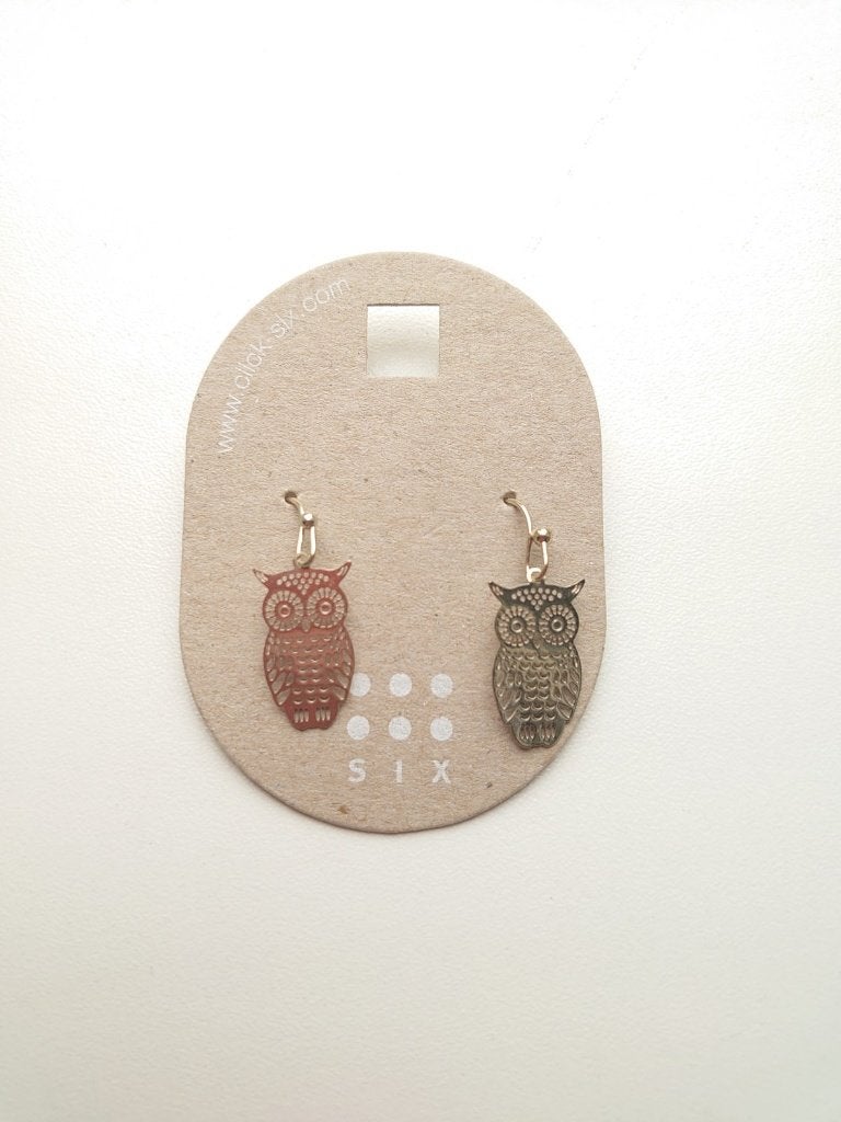 Oorbellen met uil motief van Six, Overige materialen, Hangers, Nieuw, Ophalen of Verzenden