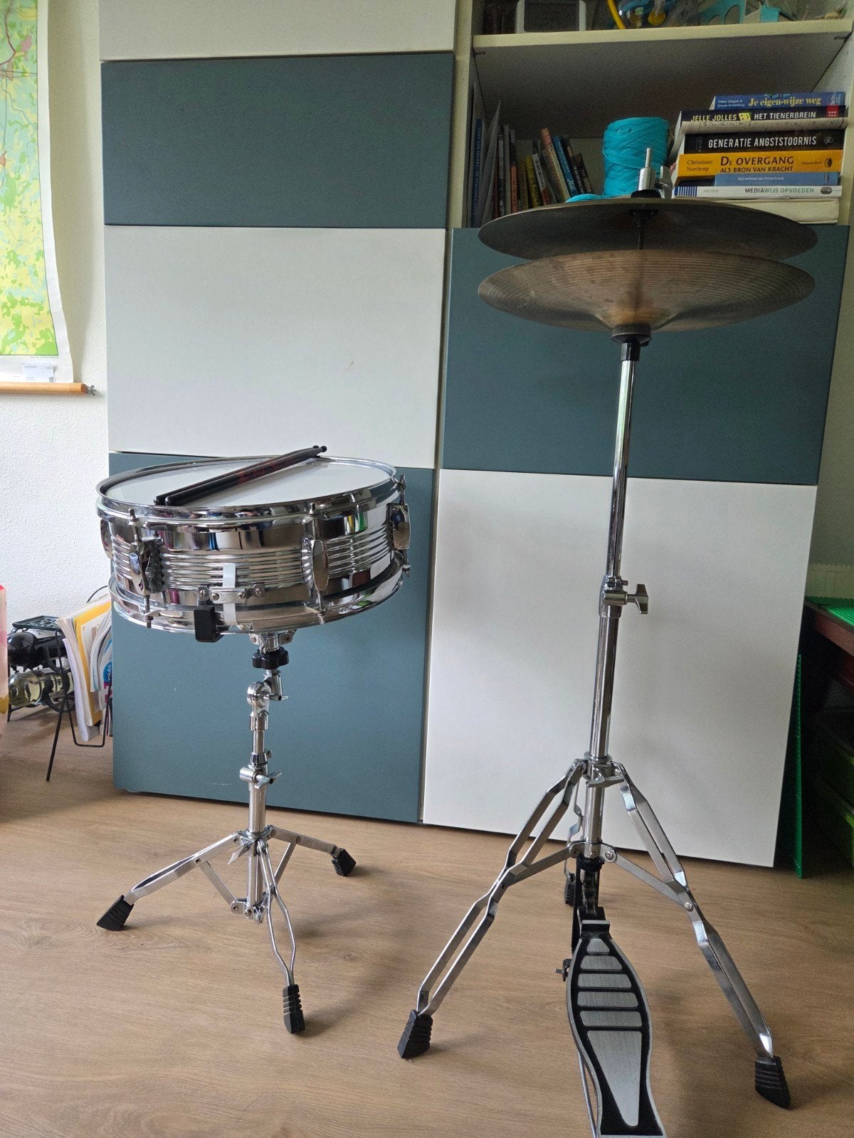 Phoenix Snaredrum met standaard en Hihat met standaard, Muziek en Instrumenten, Drumstellen en Slagwerk, Ophalen of Verzenden