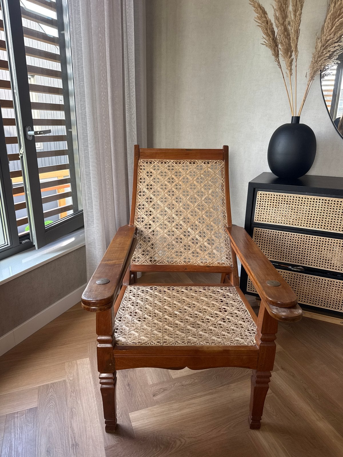 Vintage Indiase Plantage Stoel - Perfecte Staat, Ophalen