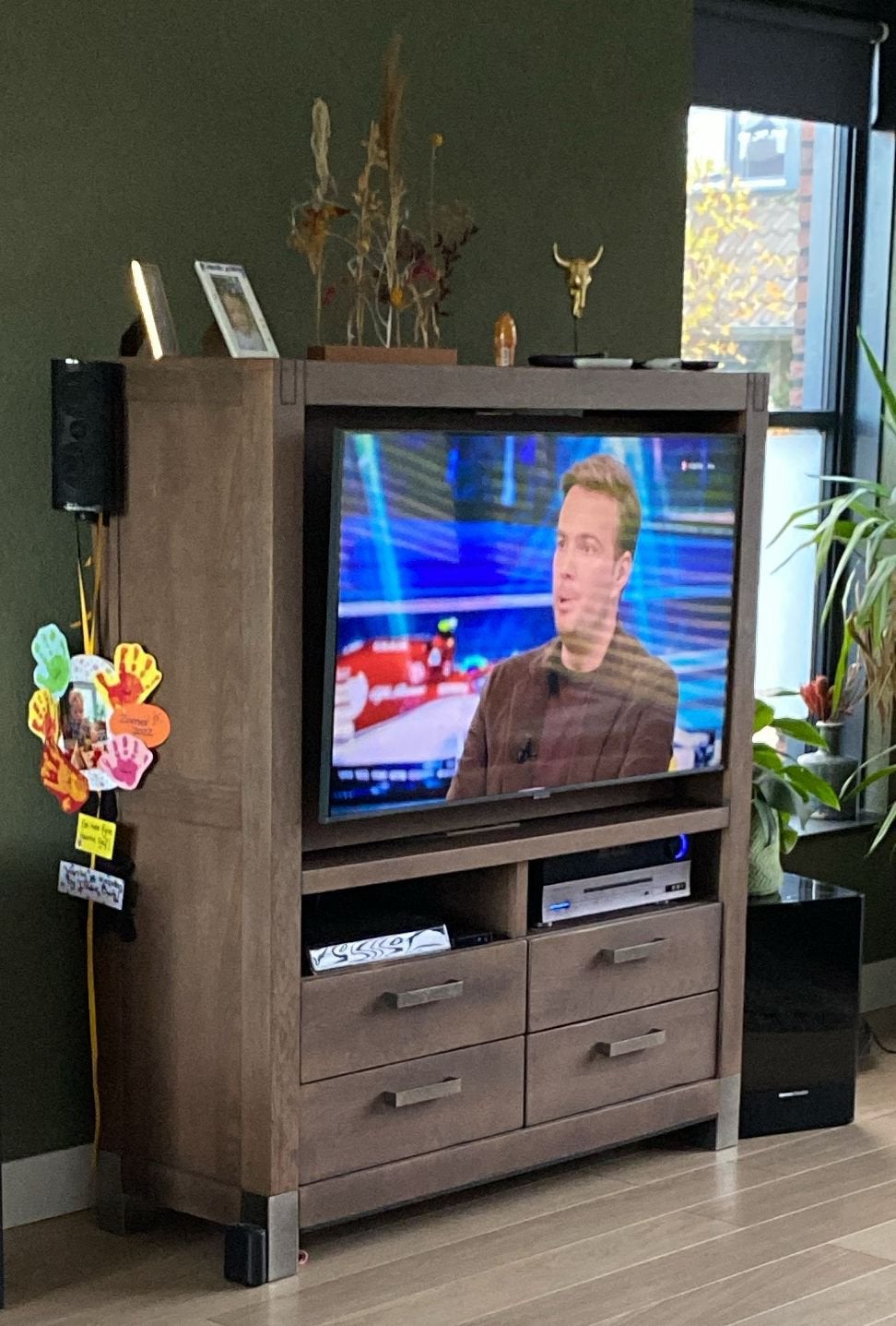 Tv kast voor 50 inch televisie, Ophalen, Gebruikt, 100 tot 150 cm, 100 tot 150 cm