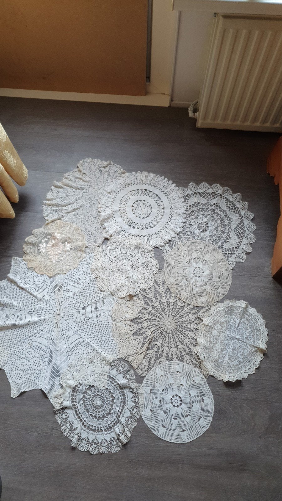 Vintage handgemaakte gehaakte kleedjes set, Ophalen of Verzenden
