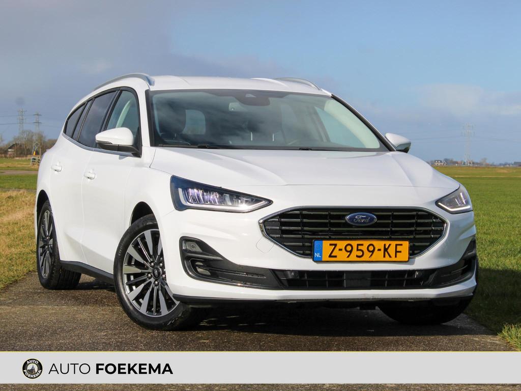Ford Focus Wagon 1.0 EcoBoost Hybrid Titanium X LED Virtual, Gebruikt, Wit, Origineel Nederlands, Handgeschakeld