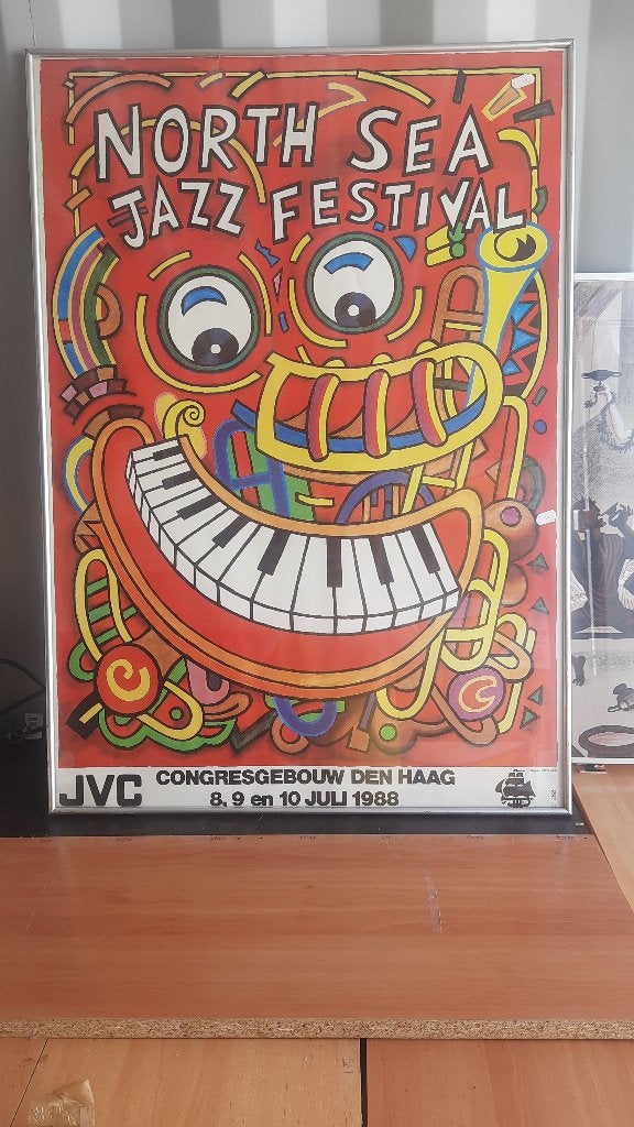 Fraaie poster North Sea Jazz Festival 1988, Ophalen of Verzenden, A1 t/m A3, Muziek, Rechthoekig Staand