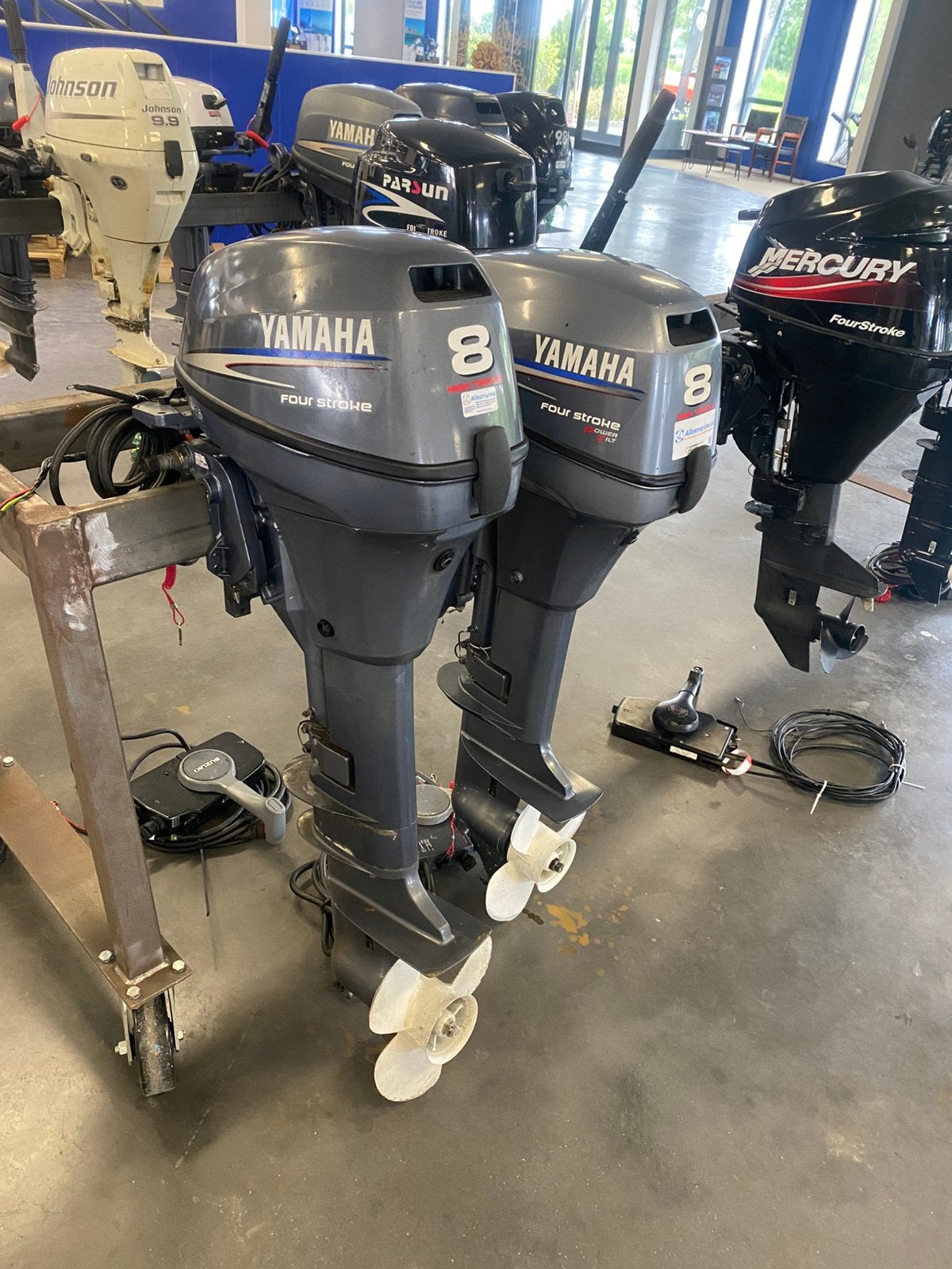 Yamaha 8 pk 4T High Thrust e-start e-trim +garantie, Watersport en Boten, 5 tot 10 pk, 2e hands Yamaha High Thrust F8, Viertaktmotor