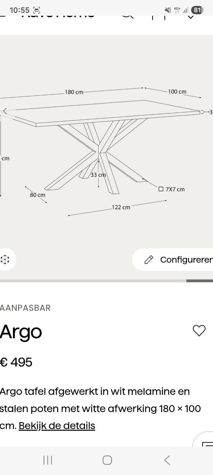 Eettafel, Huis en Inrichting, Tafels | Eettafels, Ophalen