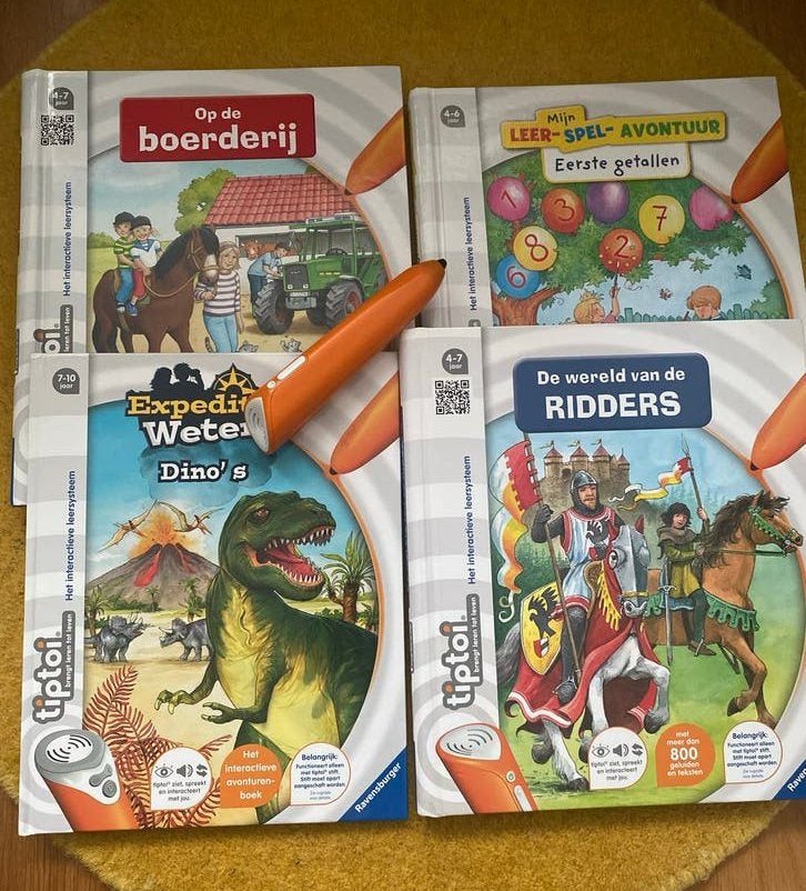 Tiptoi Starterset met 4 boeken en pen, Ophalen of Verzenden, Zo goed als nieuw