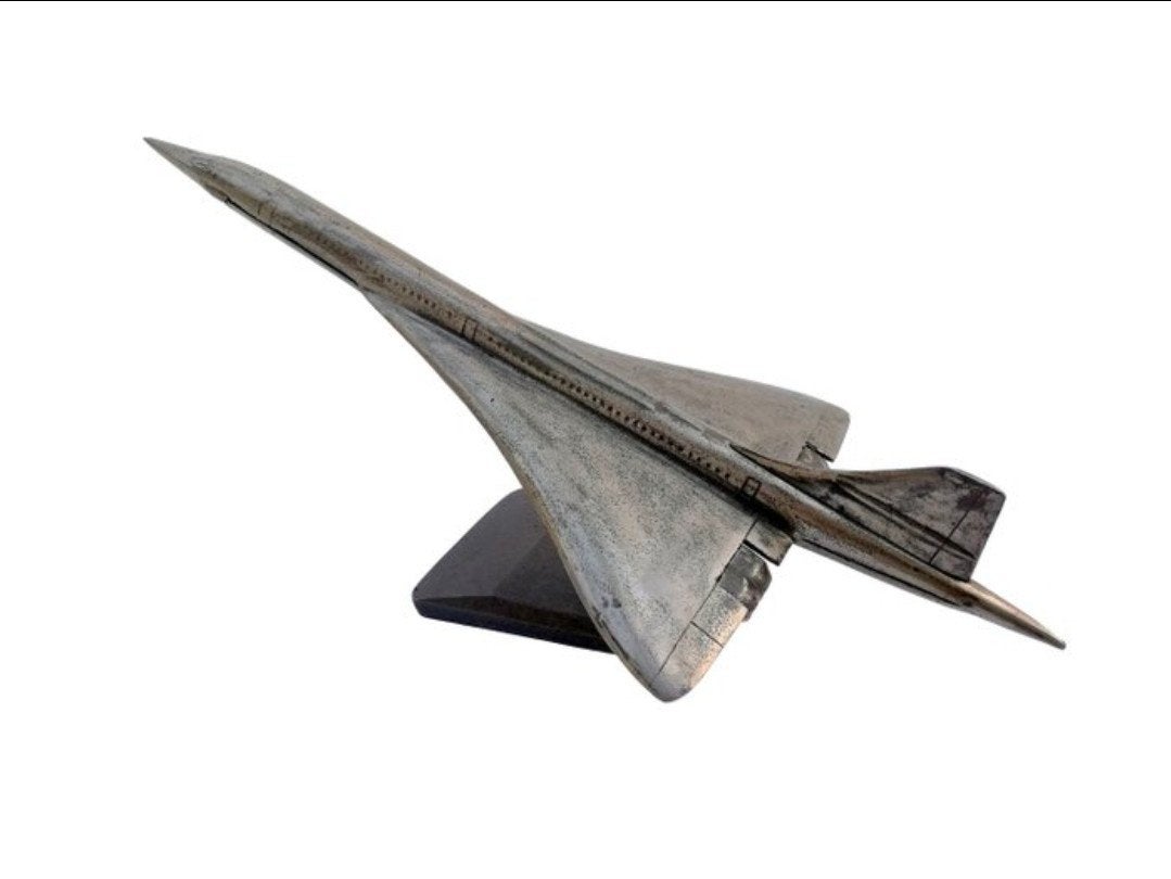 Groot Metalen Schaalmodel Concorde – Stoer & industrieel, Gebruikt, Ophalen of Verzenden, Metaal, Grijs