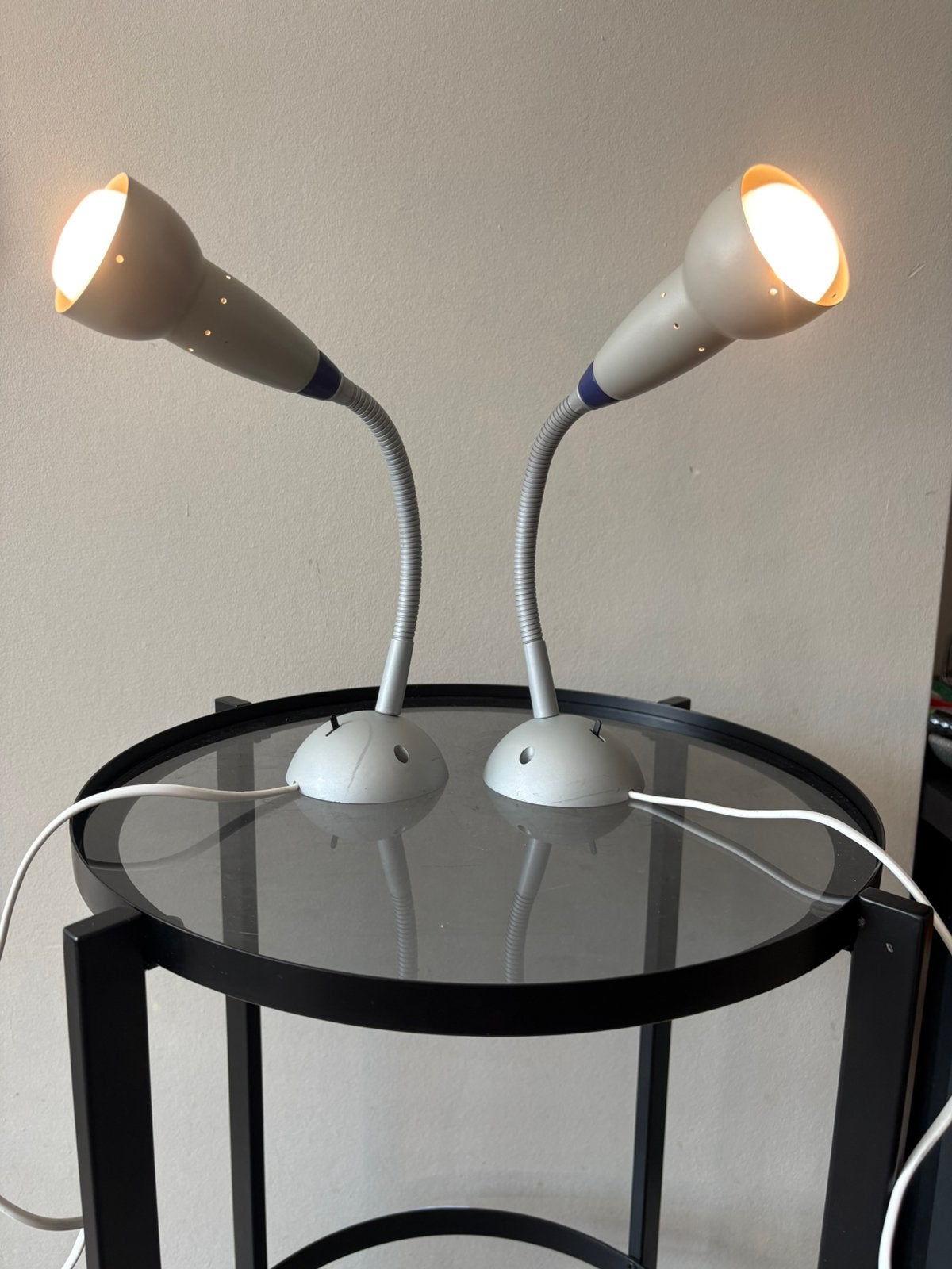 IKEA wandlamp type V0009 set van 2 stuks uit de jaren ‘90, E14 (klein), Ophalen of Verzenden, Metaal, Wandlamp