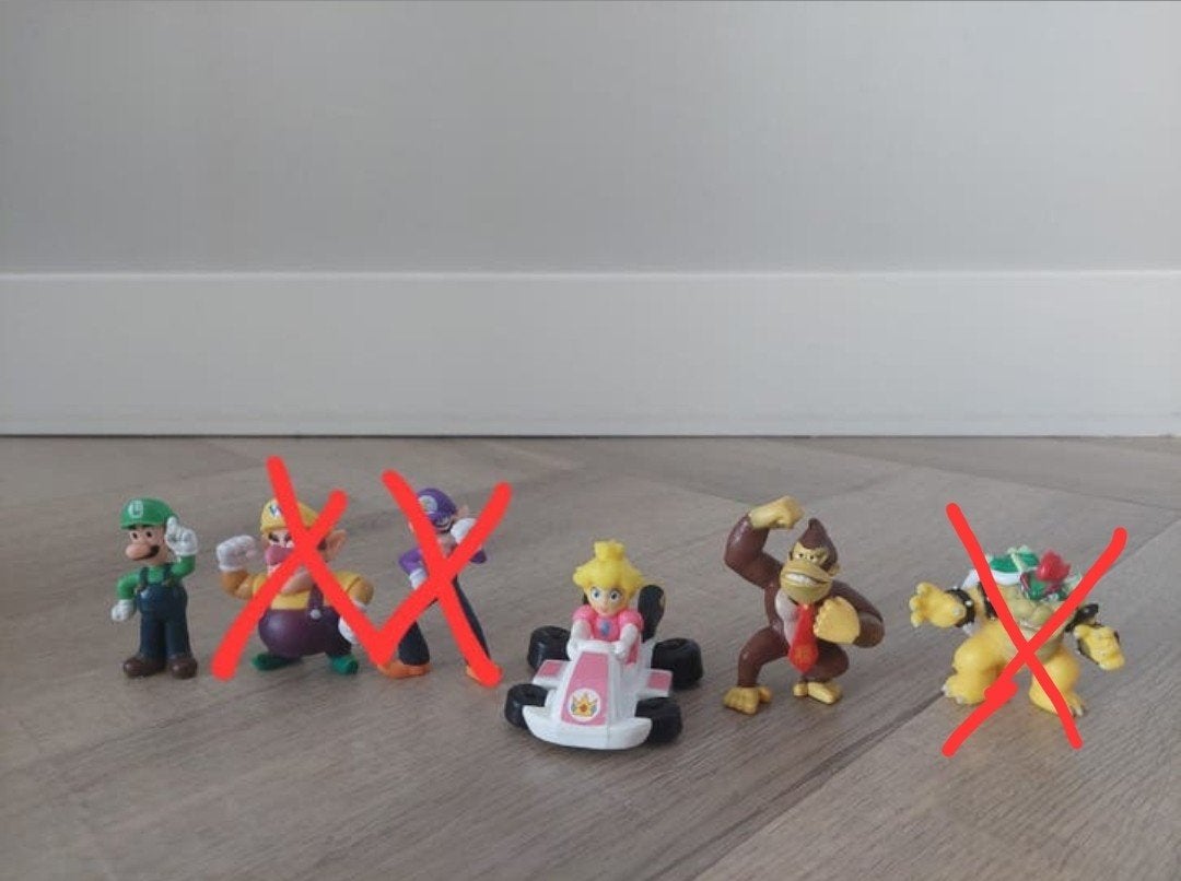 Mario figuurtjes, Luigi, Peach, Donkey Kong, Ophalen of Verzenden, Zo goed als nieuw