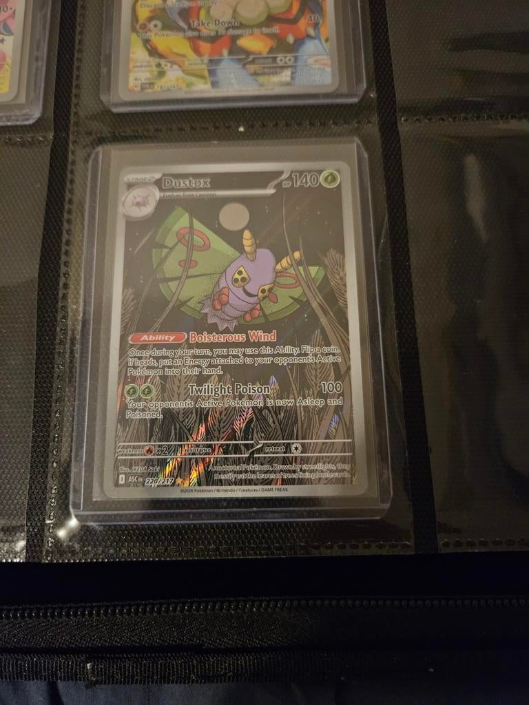 Pokemon Dustox 220/217 Ascended Heroes, Ophalen of Verzenden, Zo goed als nieuw, Losse kaart, Foil