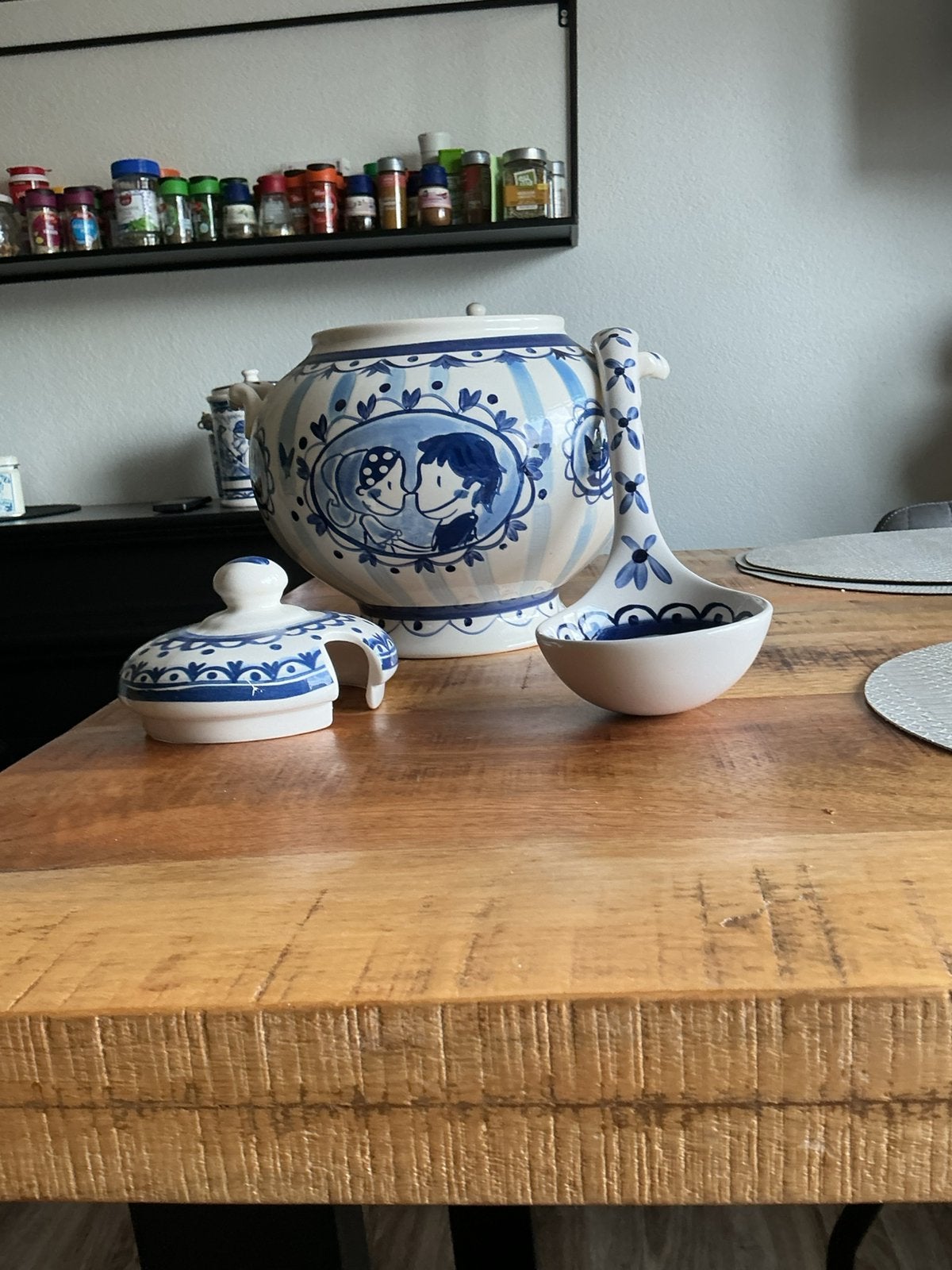 Blond Amsterdam - Delftsblauw Soepterrine, 2 stuks, Ophalen, Zo goed als nieuw, Aardewerk, Blond Amsterdam