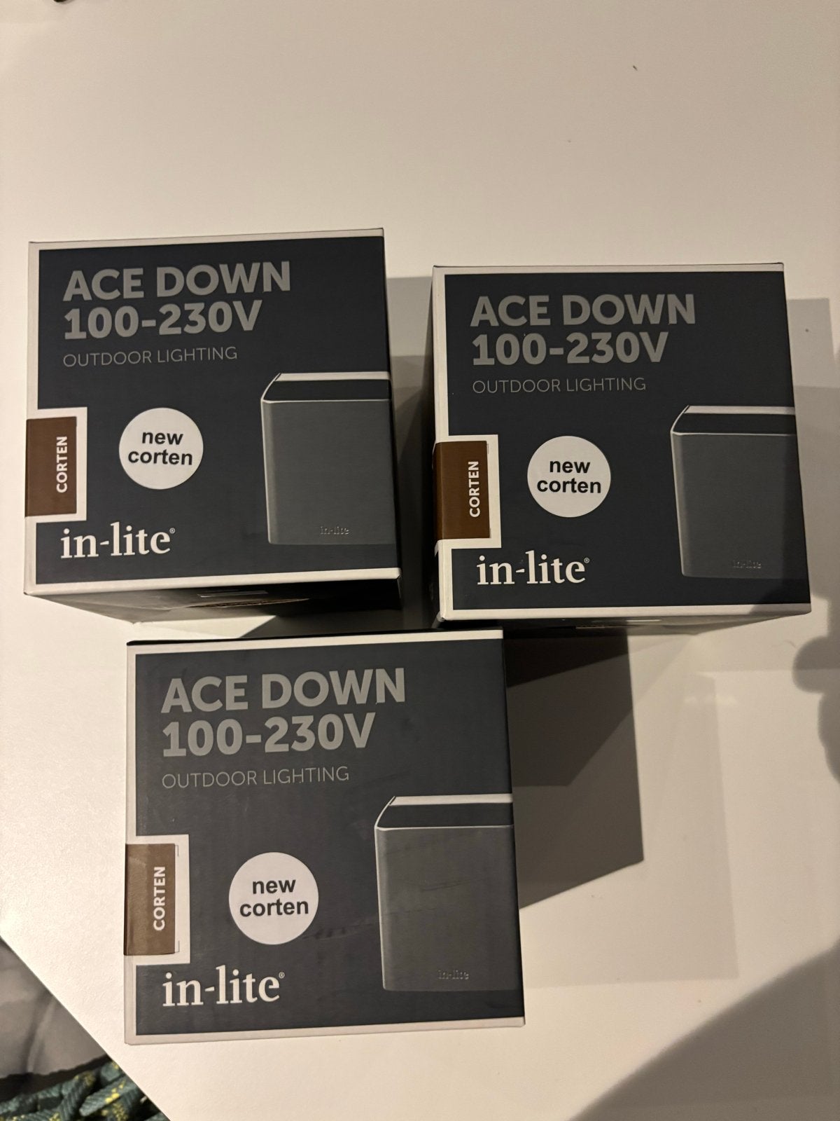In-lite ACE DOWN 100-230V Outdoor Lighting (3 stuks), Overige materialen, Wandlamp, Nieuw, Ophalen of Verzenden