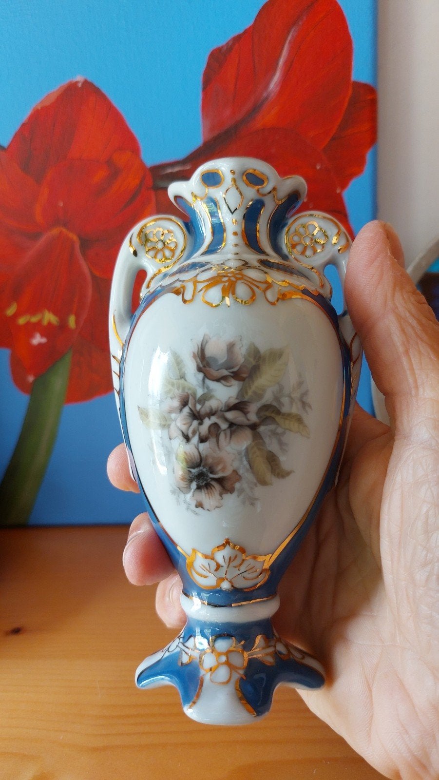 Klein vaasje Royal dux, Ophalen of Verzenden