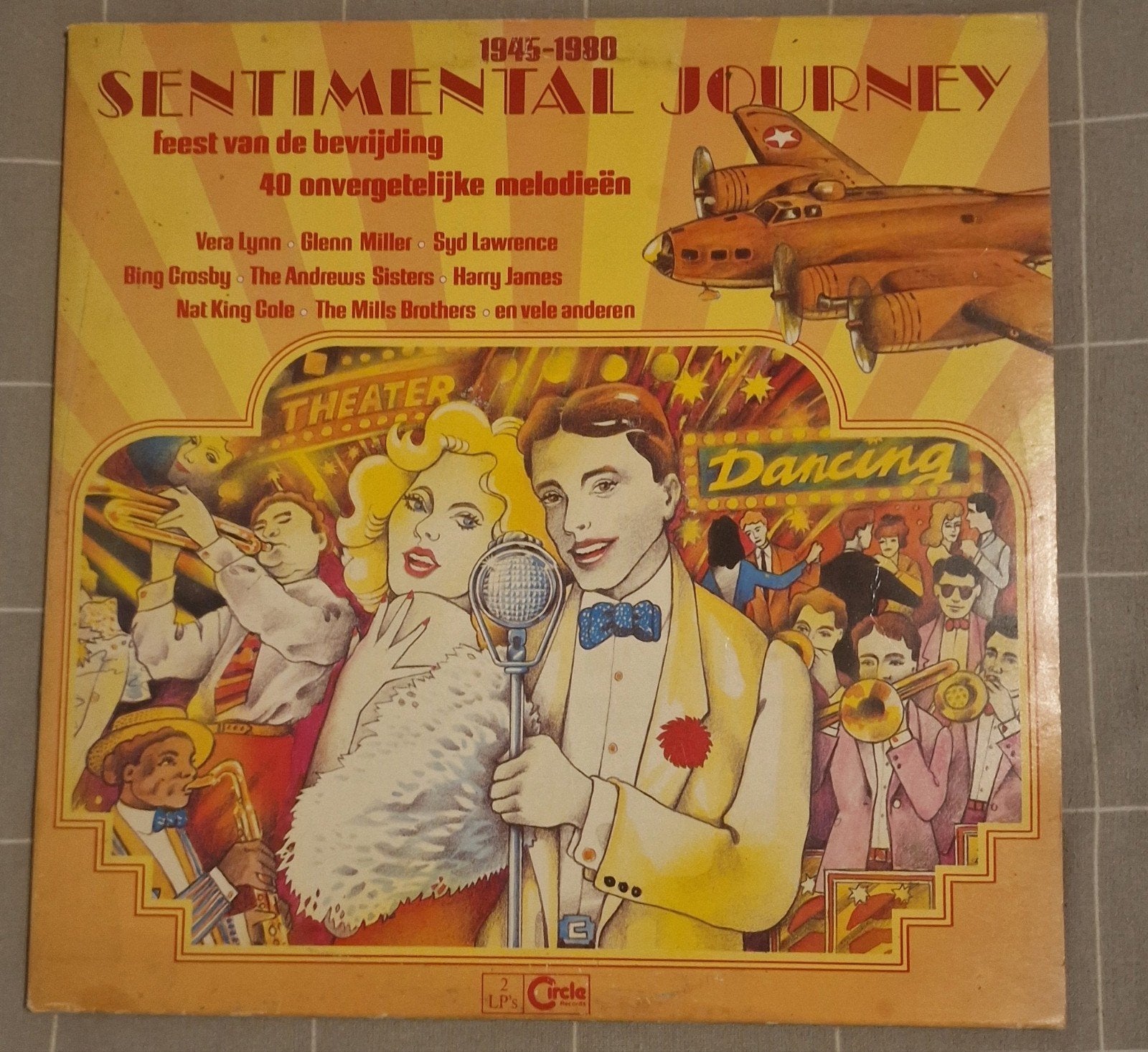 Lp: Feest van de bevrijding Sentimental journey 1945-1980, Dubbel-LP, Ophalen of Verzenden, Dubbel-LP