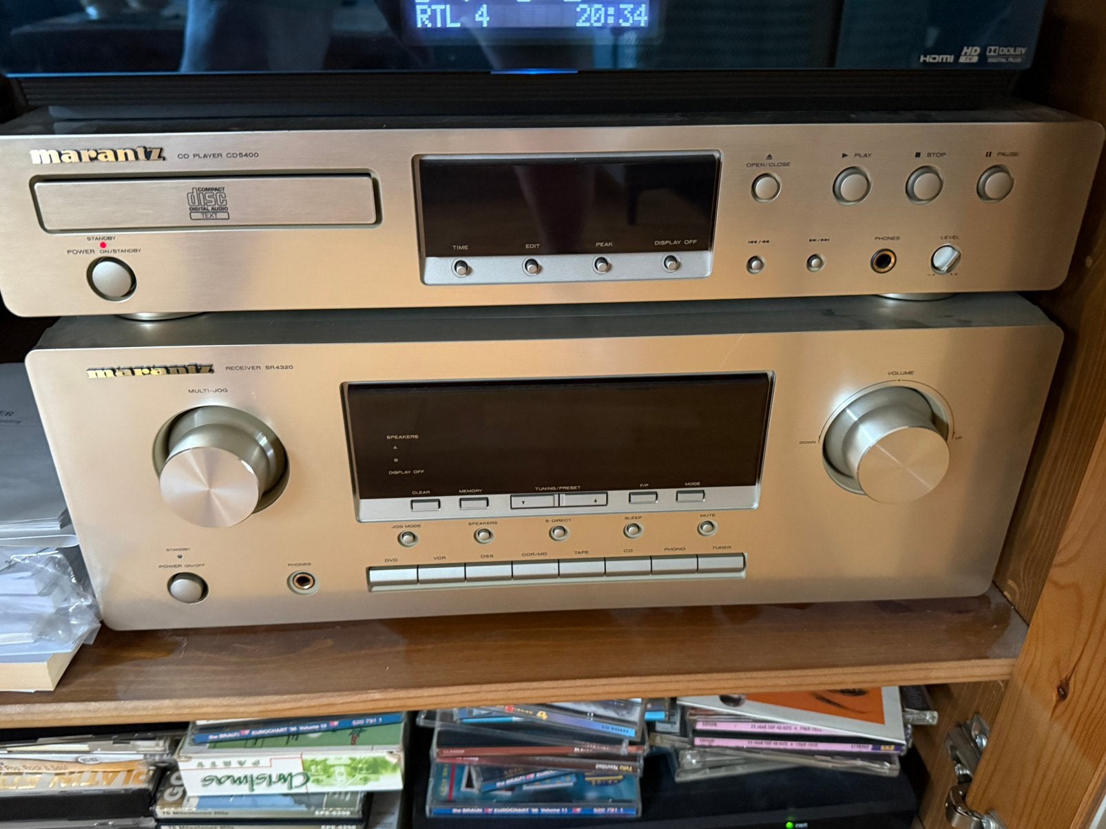 Marantz versterker/reciever plus CD speler, Ophalen of Verzenden, Gebruikt, 60 tot 120 watt, Marantz