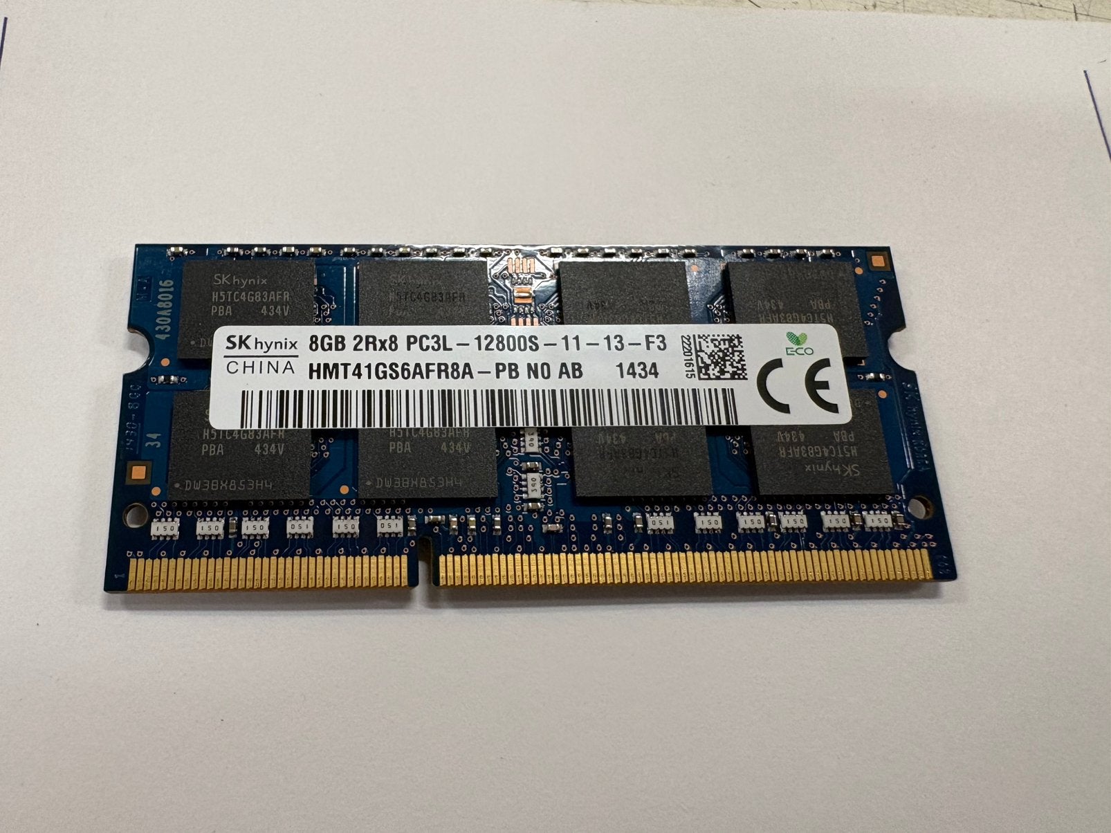8GB 2Rx8 PC3L 12800S ram geheugen, Computers en Software, Ophalen of Verzenden, Zo goed als nieuw, DDR3, Desktop