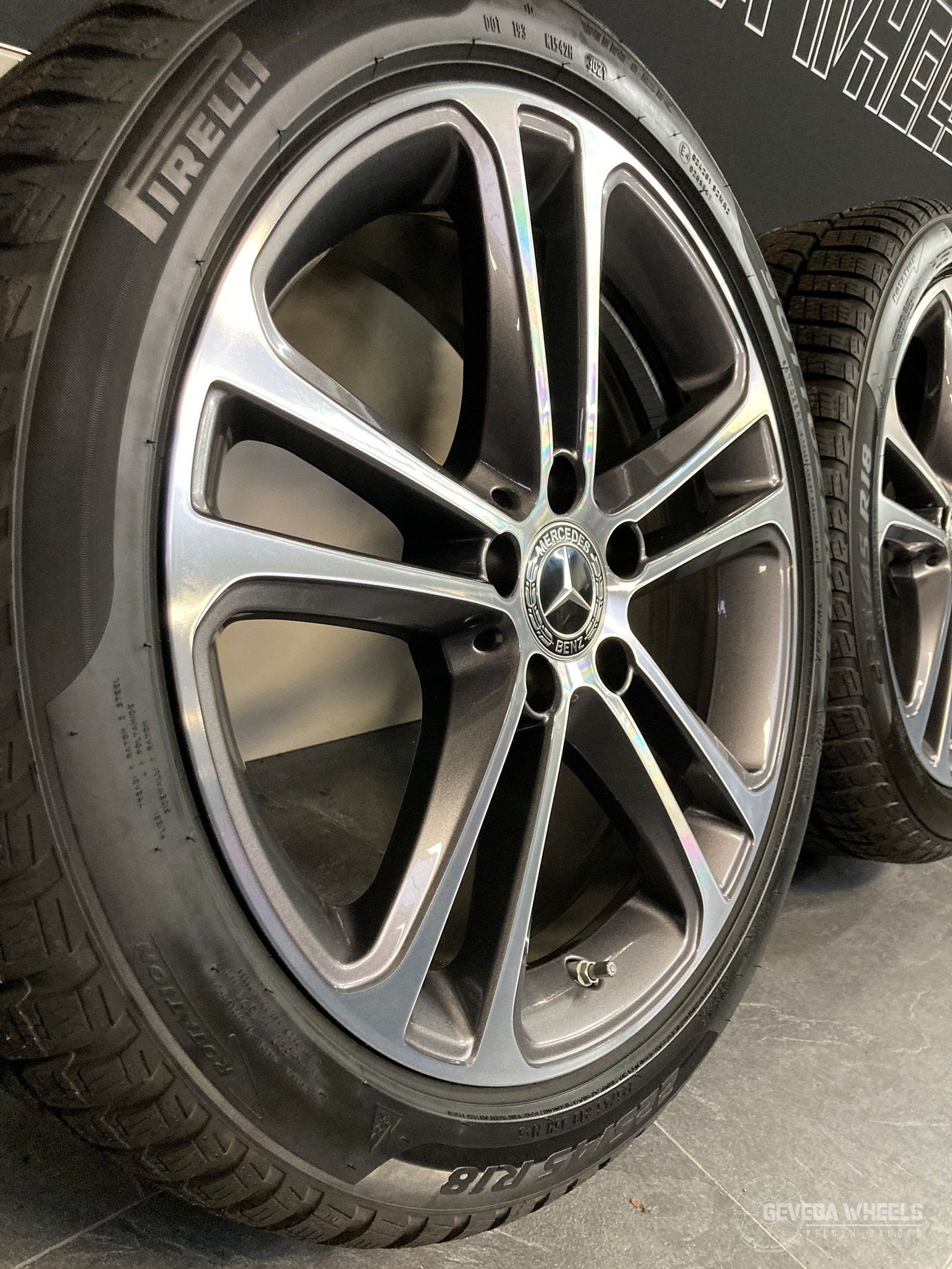 18” originele Mercedes C klasse W206 velgen + winterbanden, Auto-onderdelen, 18 inch, Gebruikt, -, -