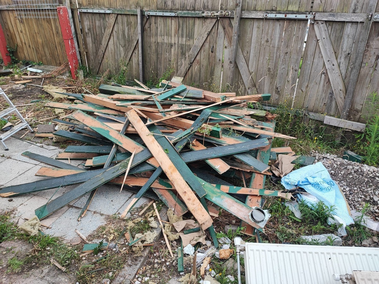 Sloop hout - komt meer aan ook schoon spul, Ophalen