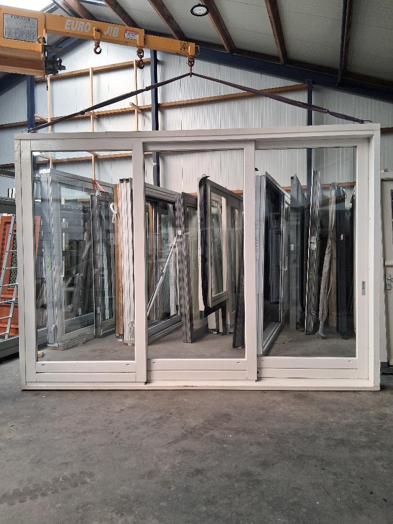 XL 3 delige Schuifpui Hr++ bezorgen factuur mogelijk, 225 cm of meer, Ophalen of Verzenden, Zo goed als nieuw, Inclusief glas