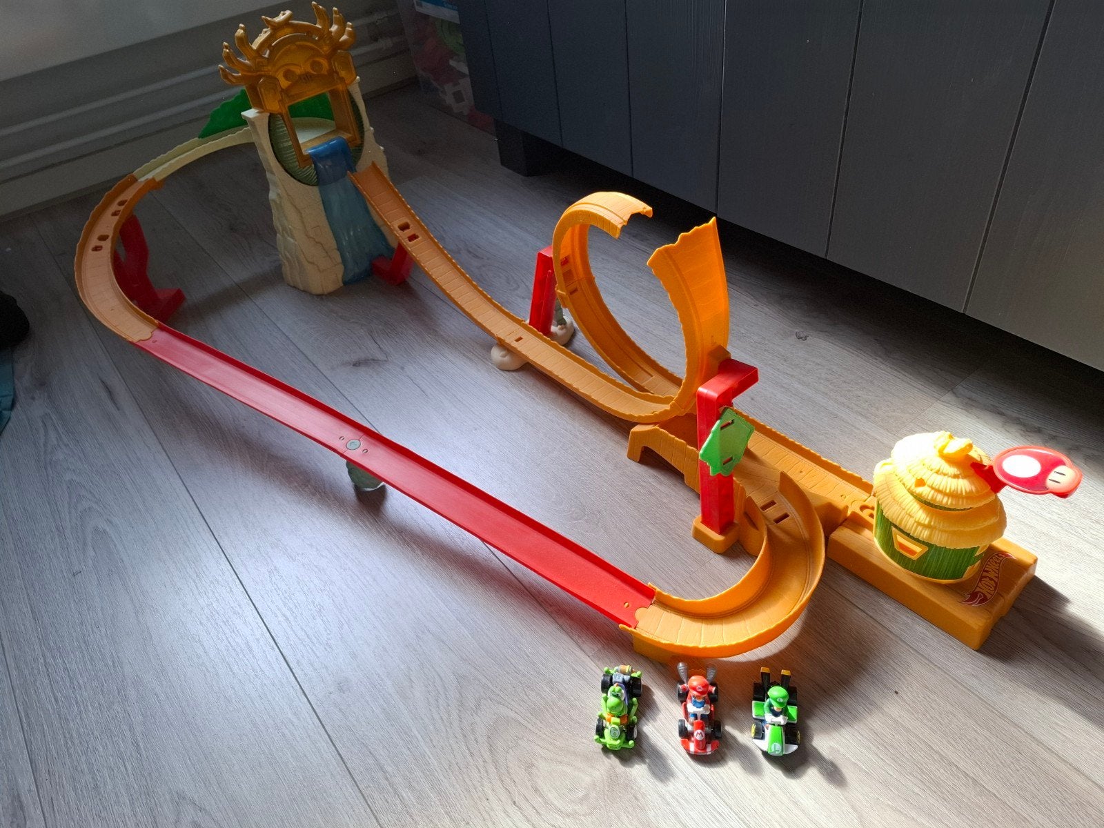 Hot Wheels Racebaan Mario, Luigi, Yoshi, Ophalen, Hot Wheels, Racebaan, Gebruikt