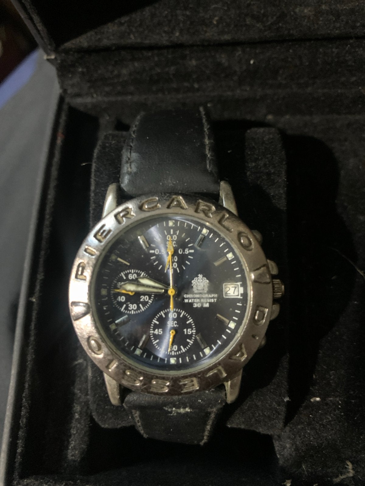 Pier Carlo d'Alessio PortuCatis Chrono Polshorloge, Overige merken, Leer, Staal, Polshorloge