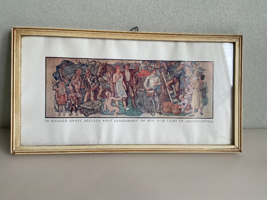 Lijst met afbeelding Huib de Ru, Ophalen of Verzenden, Gebruikt, Glas, Met afbeelding