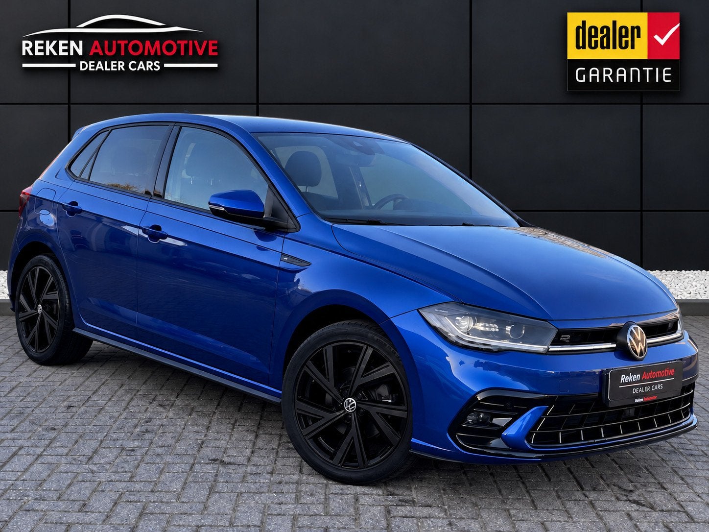 Volkswagen Polo 1.0 TSI R-line Dsg Led Carplay Clima Acc, Dealer onderhouden, Gebruikt, Met garantie (alle), Blauw